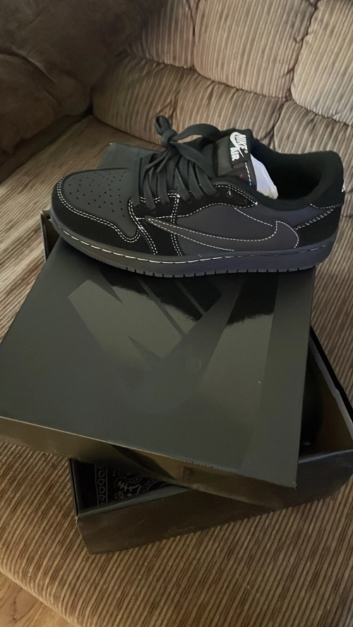 【$59 High Cost Effective】Air Jordan 1 Retro Low OG SP Travis Scott Black Phantom DM7866-001 review 