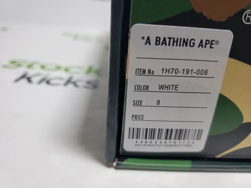 A Bathing Ape Bape Sta Low White 1H70-191-006 review 
