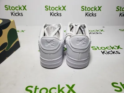 A Bathing Ape Bape Sta Low White 1H70-191-006 review Stockxkicksvip 01
