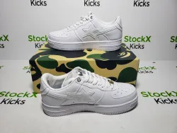 A Bathing Ape Bape Sta Low White 1H70-191-006 review Stockxkicksvip 04