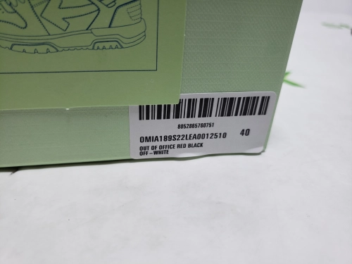 PK God Batch OFF-WHITE Out Of Office OOO Low Tops Black White Red OMIA189 C99LEA00 12510 review 