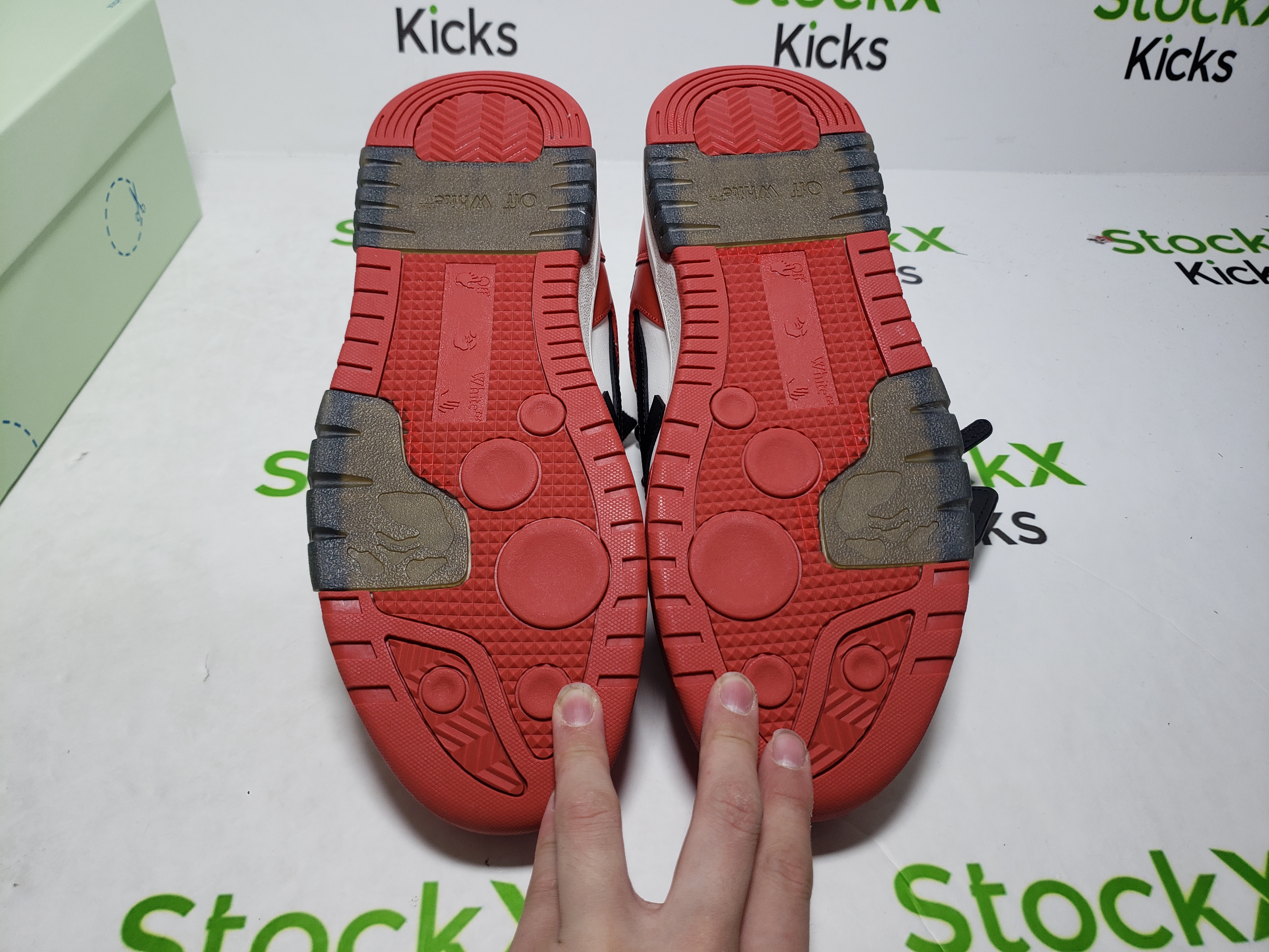 PK God Batch OFF-WHITE Out Of Office OOO Low Tops Black White Red OMIA189 C99LEA00 12510 review Stockxkicksvip 06