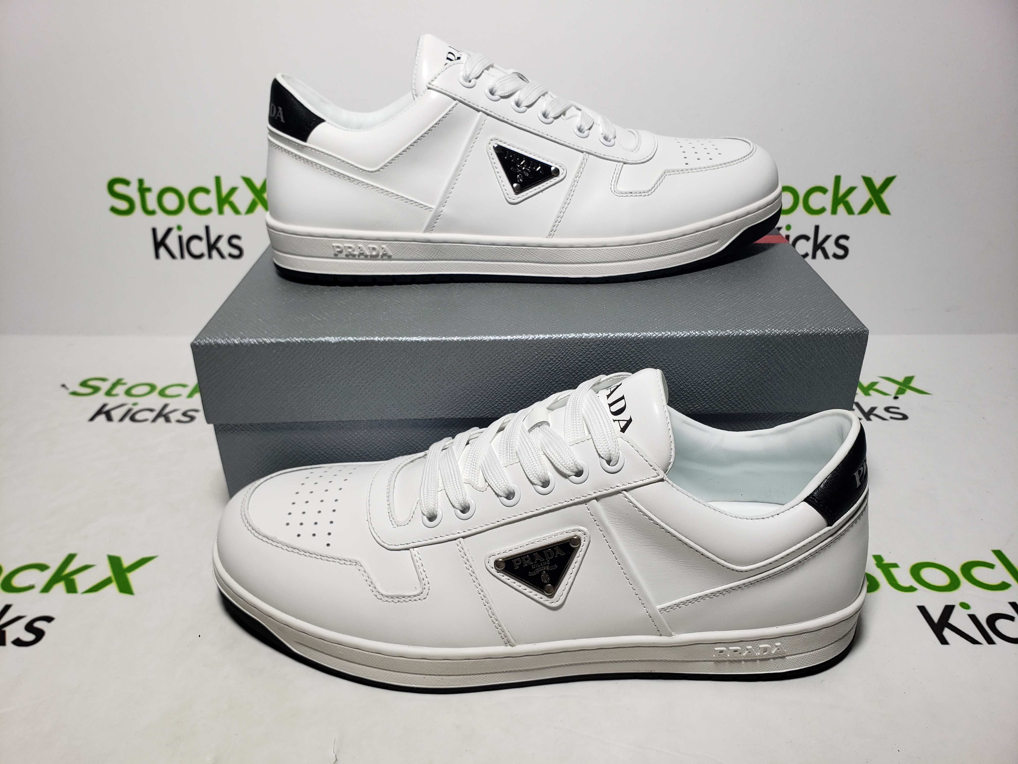 Prada Downtown Low Sneakers White review Stockxkicksvip 04