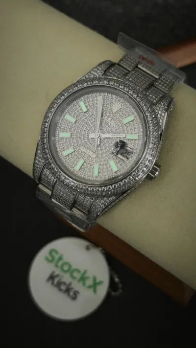 Rolex Diamond Embezzled Datejust 41 'Silver' review Stockxkicks 01