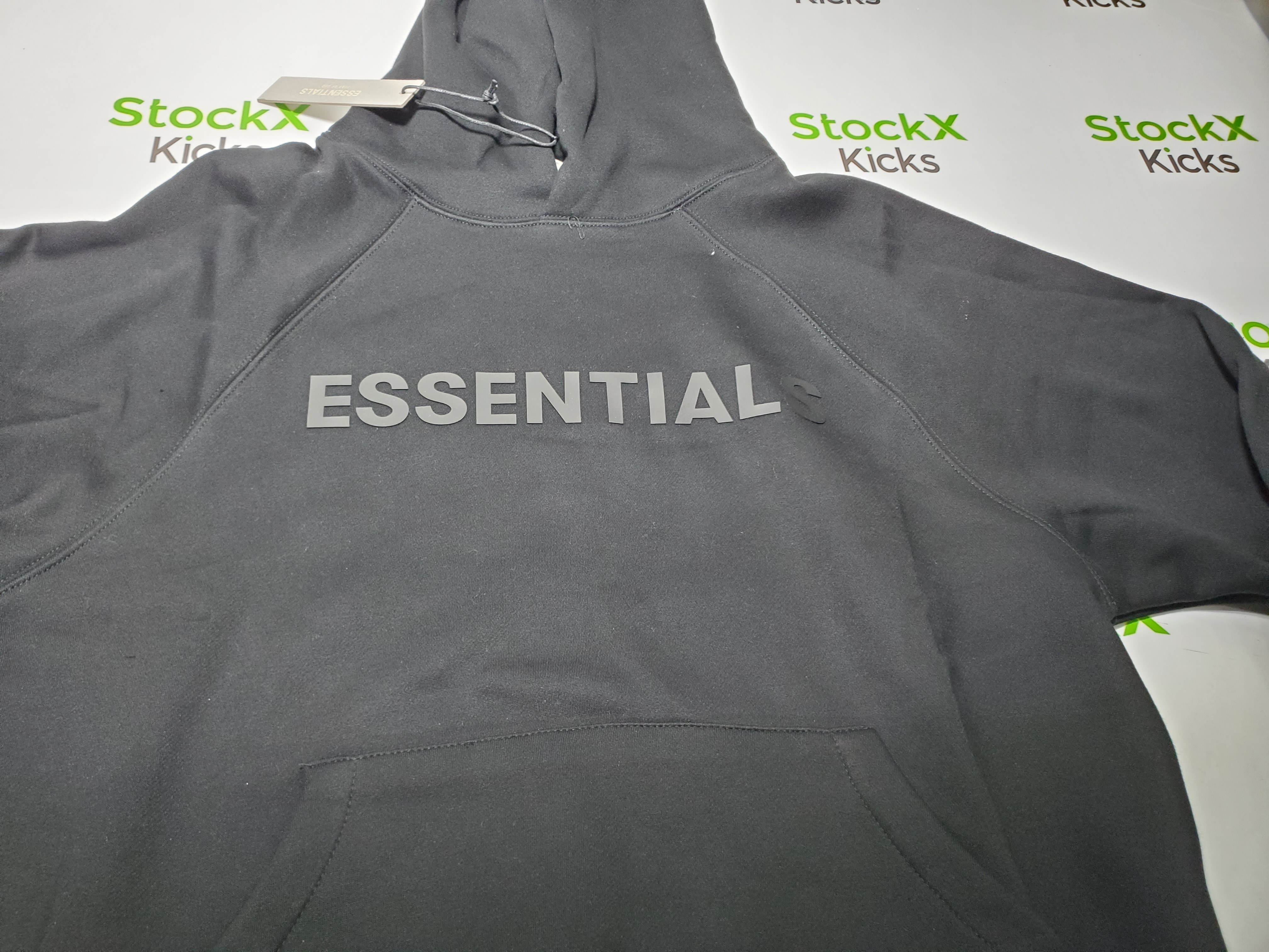 Fear Of God Essentials Pullover Hoodie Applique Logo Black review Stockxkicksvip 01