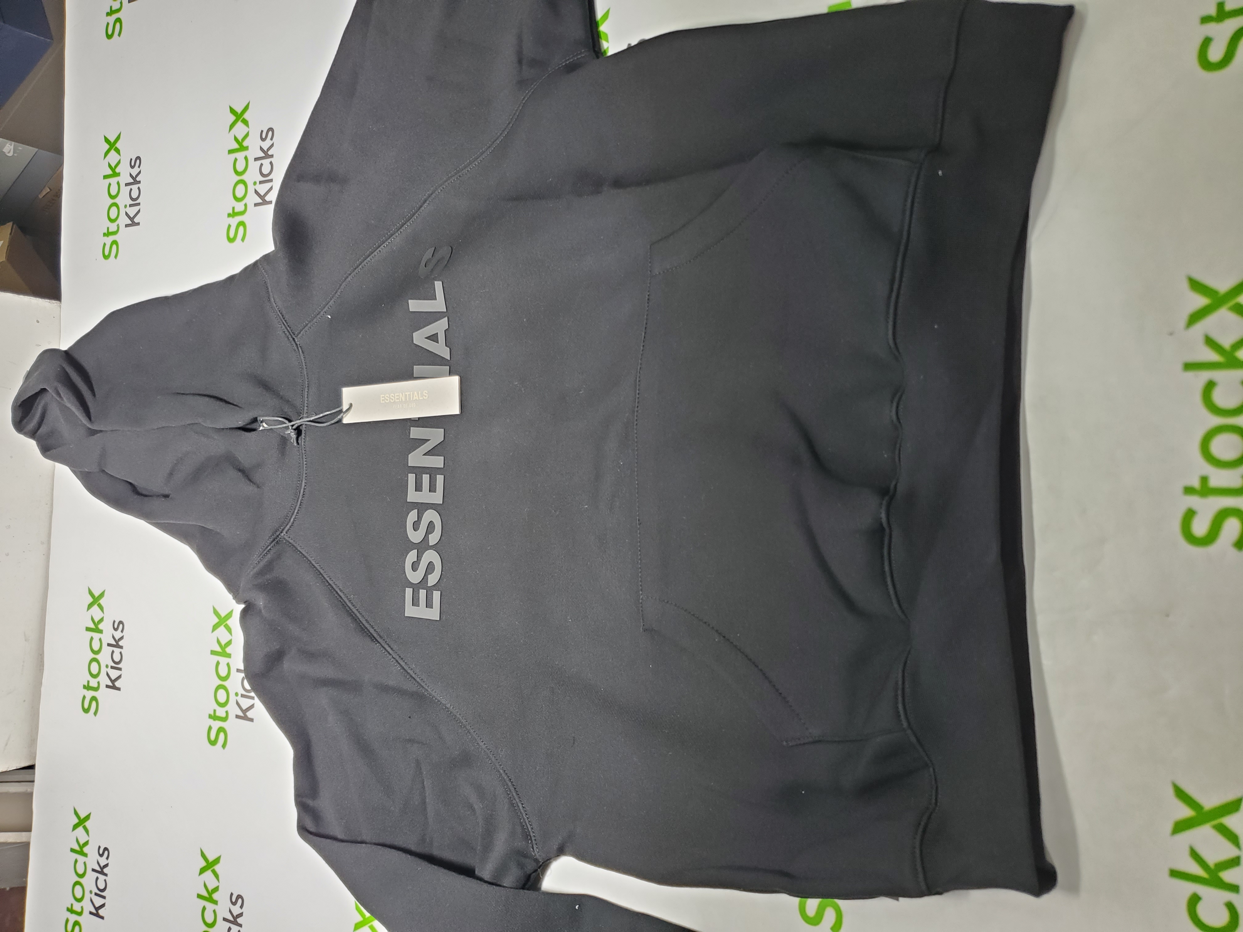 Fear Of God Essentials Pullover Hoodie Applique Logo Black review Stockxkicksvip 03