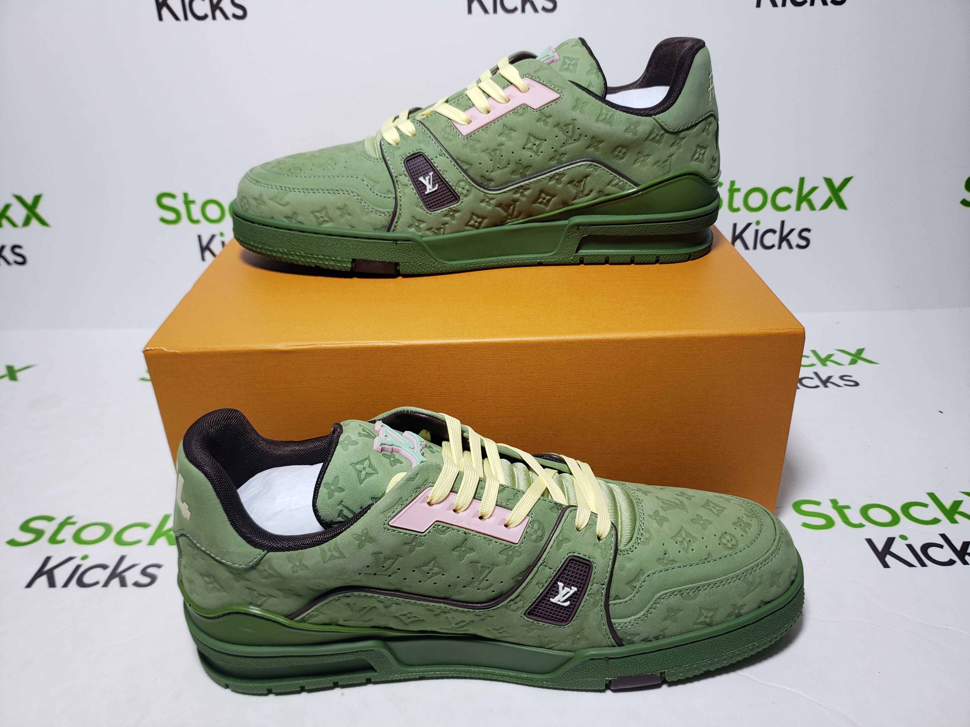 Tyler, the Creator x Louis Vuitton Trainer Green 1ACR6C review Stockxkicks VIP 03