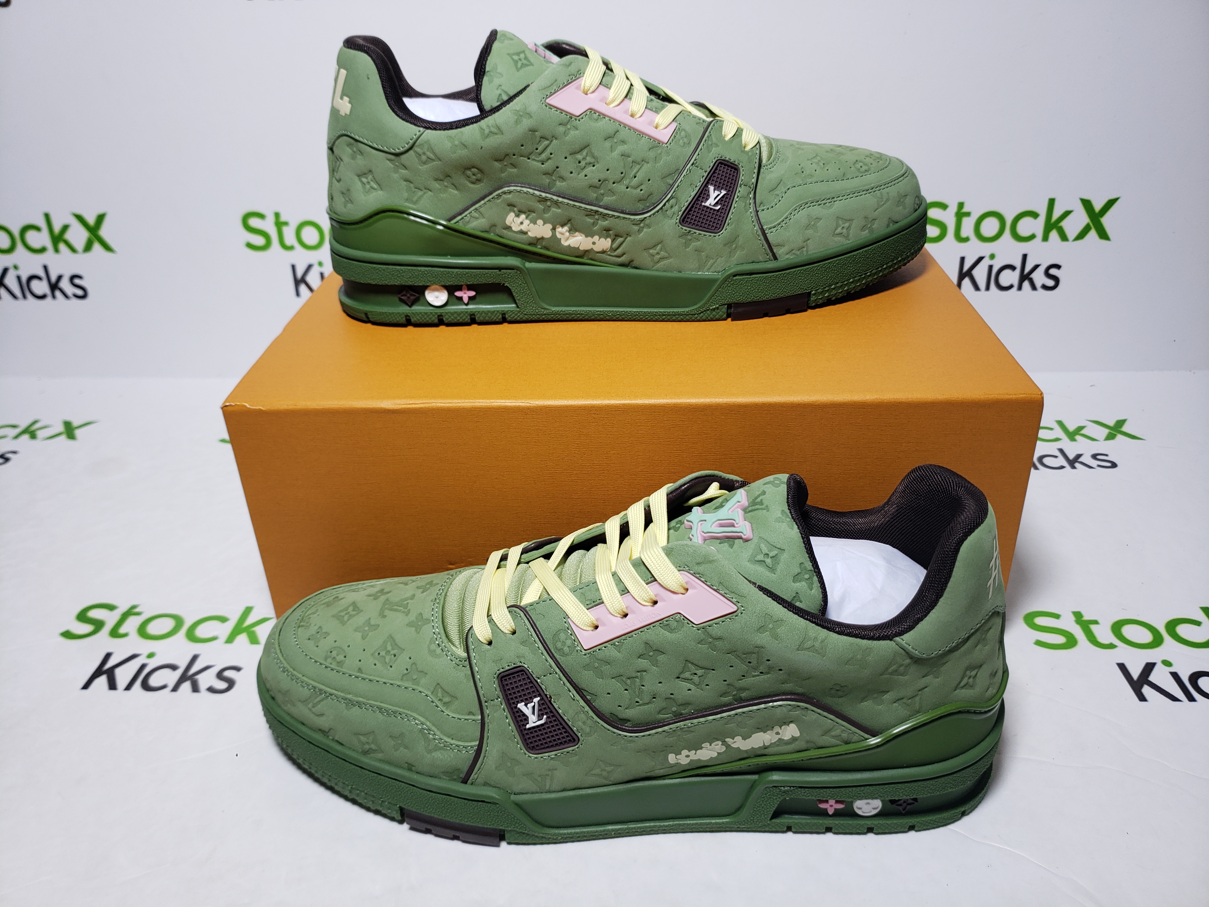 Tyler, the Creator x Louis Vuitton Trainer Green 1ACR6C review Stockxkicks VIP 04