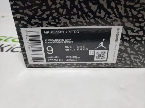 PK God Batch Air Jordan 3 Retro Racer Blue CT8532-145 review 