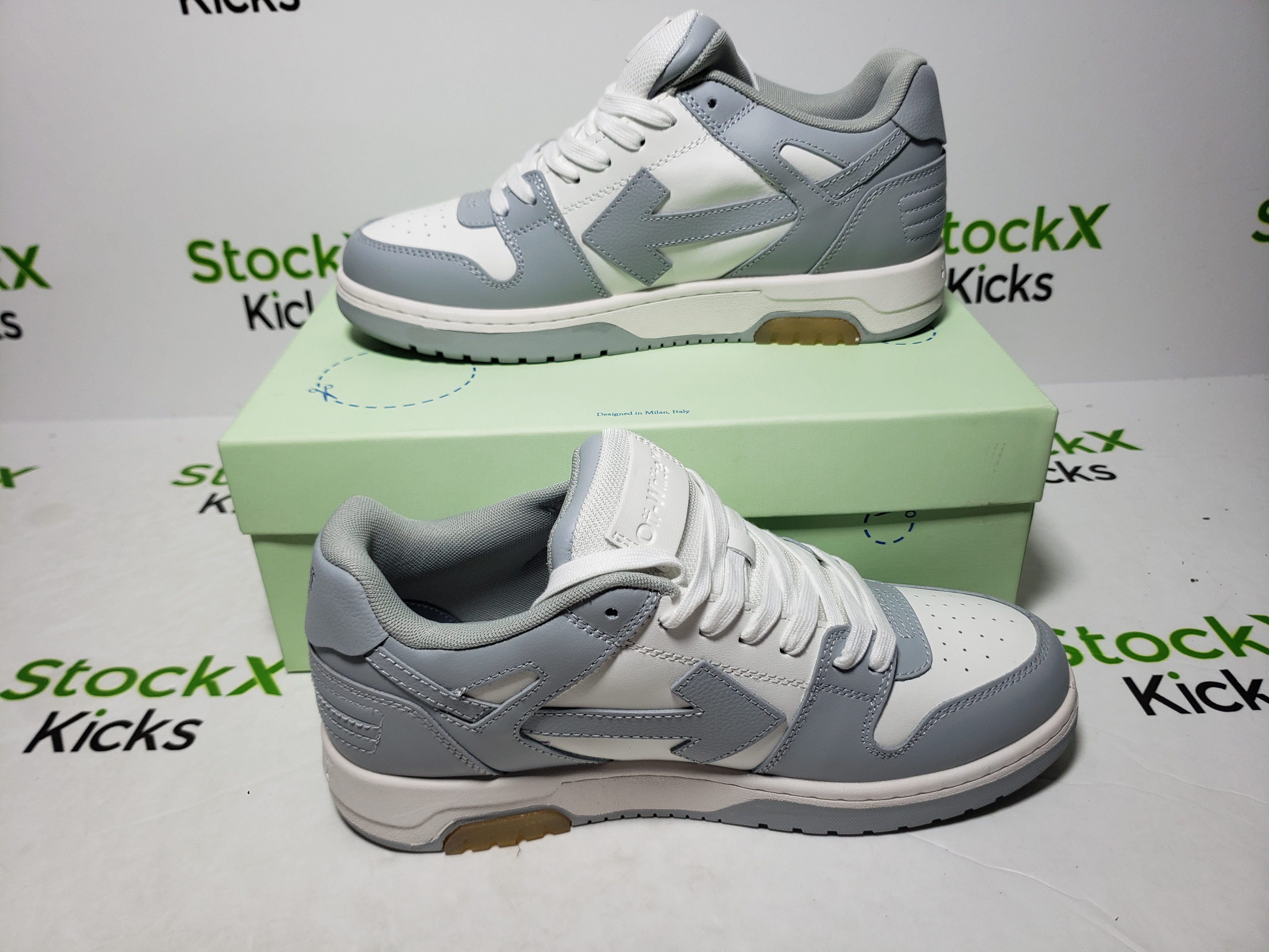 PK God Batch OFF-WHITE Out Of Office "OOO" Low Tops White Grey 2021 OMIA189 C99LEA00 40901 review Stockxkicks VIP 03