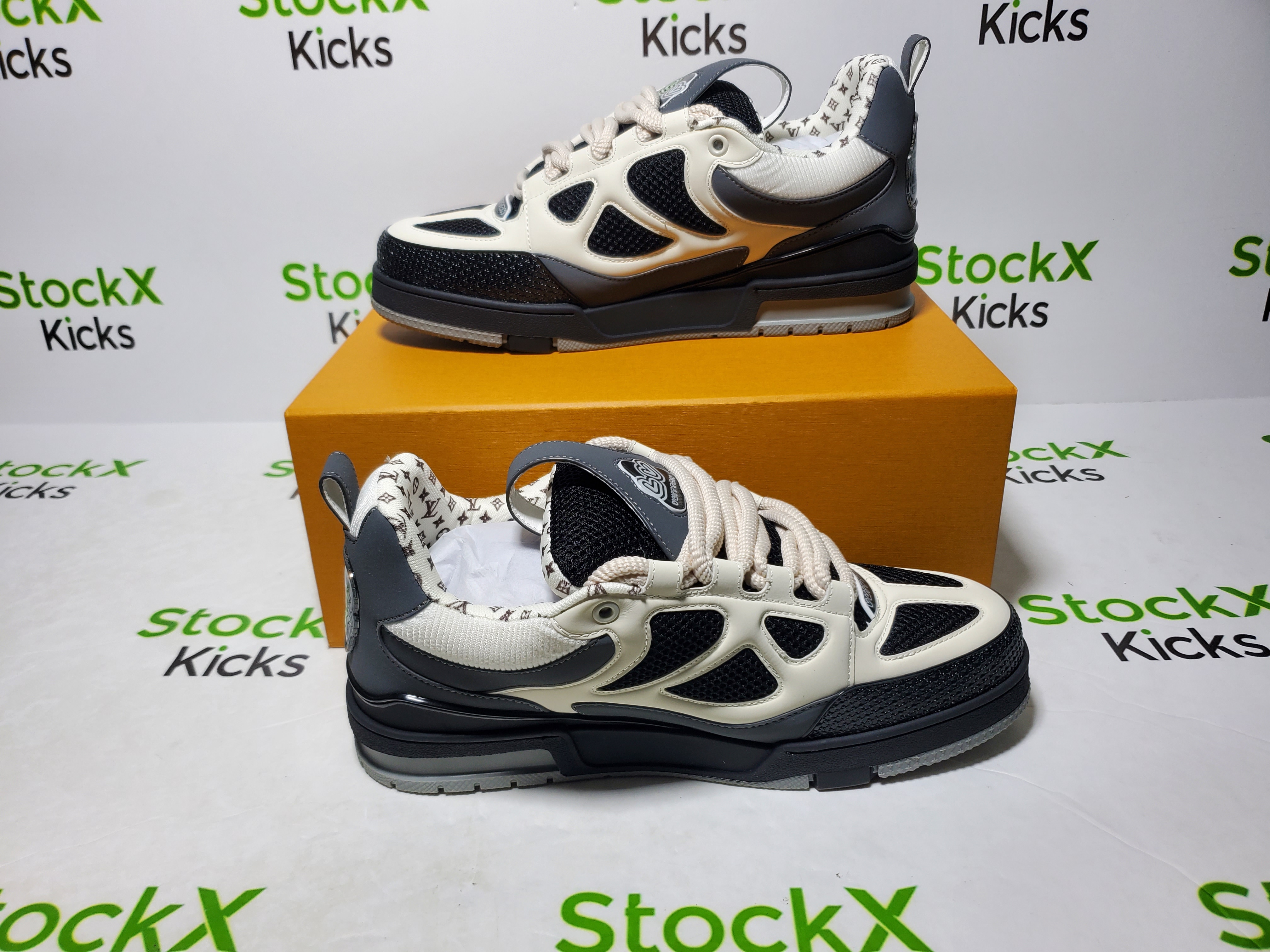 Louis Vuitton Skate Sneaker Black Grey 1AC52M review Stockxkicks VIP 03