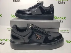 Prada Downtown Patent Leather Sneakers Black review Stockxkicks VIP 06