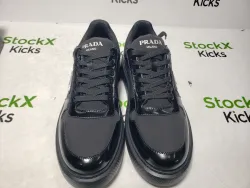 Prada Downtown Patent Leather Sneakers Black review Stockxkicks VIP 04
