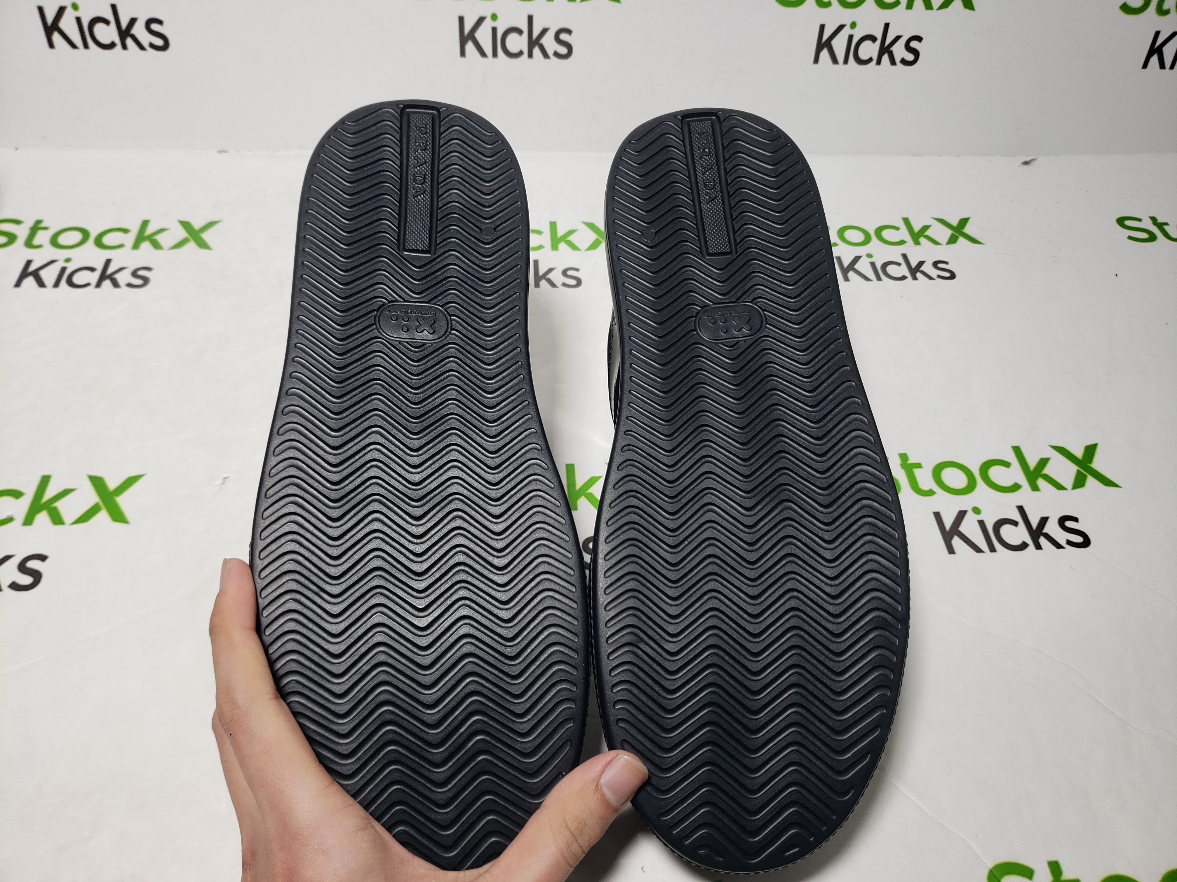 Prada Downtown Patent Leather Sneakers Black review Stockxkicks VIP 04