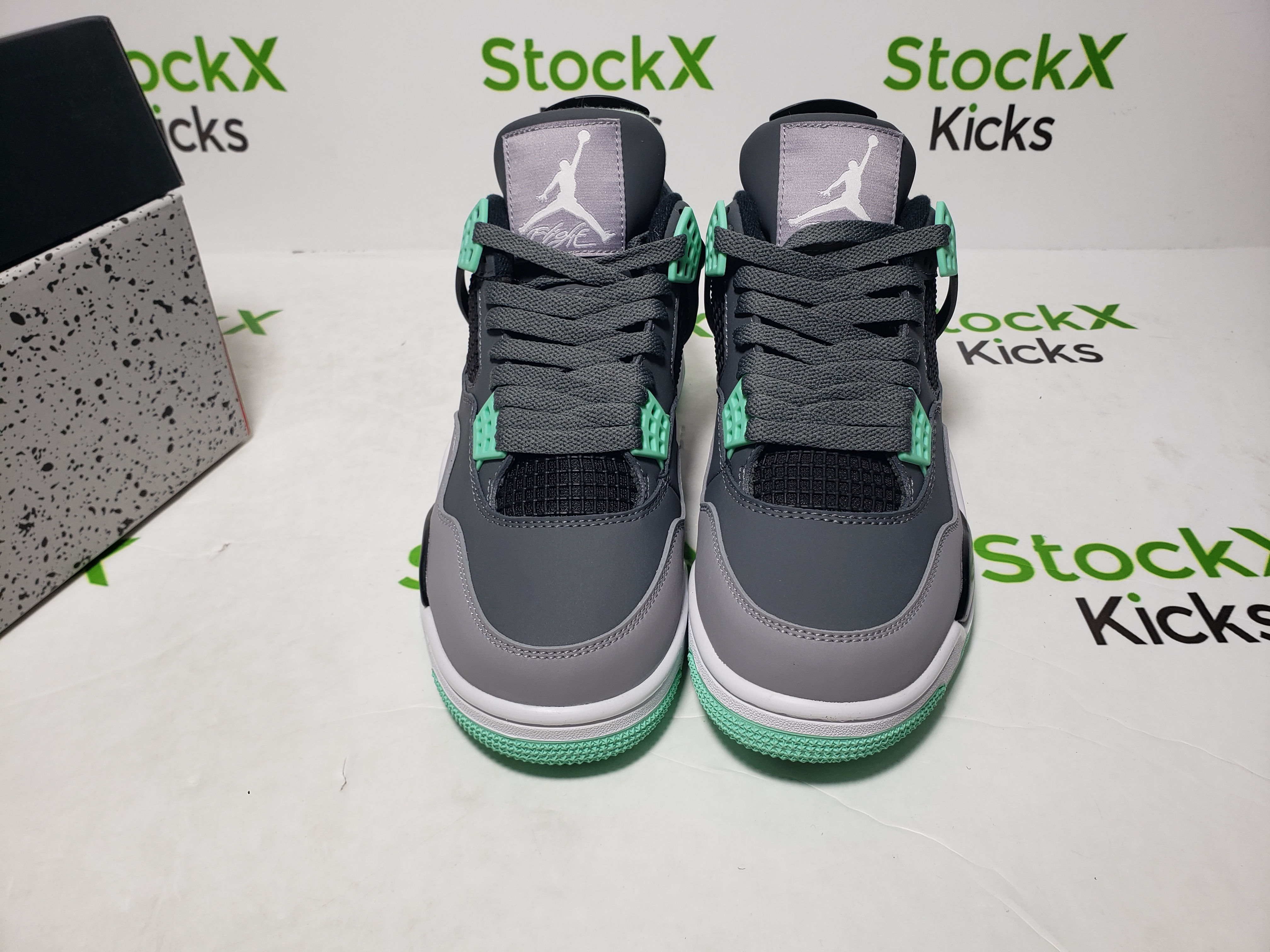 Pk God Batch Nike Air Jordan 4 Retro Green Glow 308497-033 review Stockxkicks VIP 02