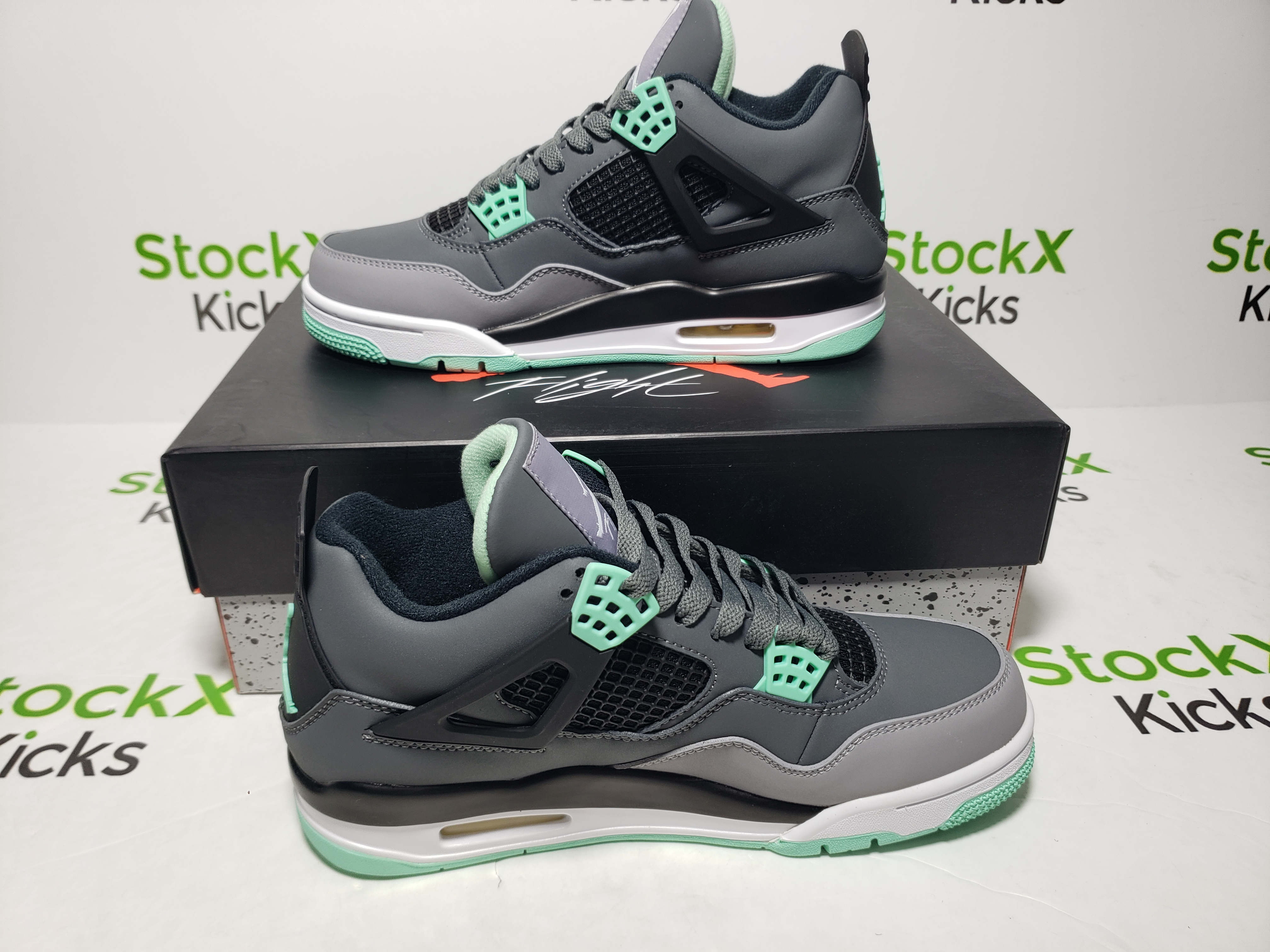 Pk God Batch Nike Air Jordan 4 Retro Green Glow 308497-033 review Stockxkicks VIP 03