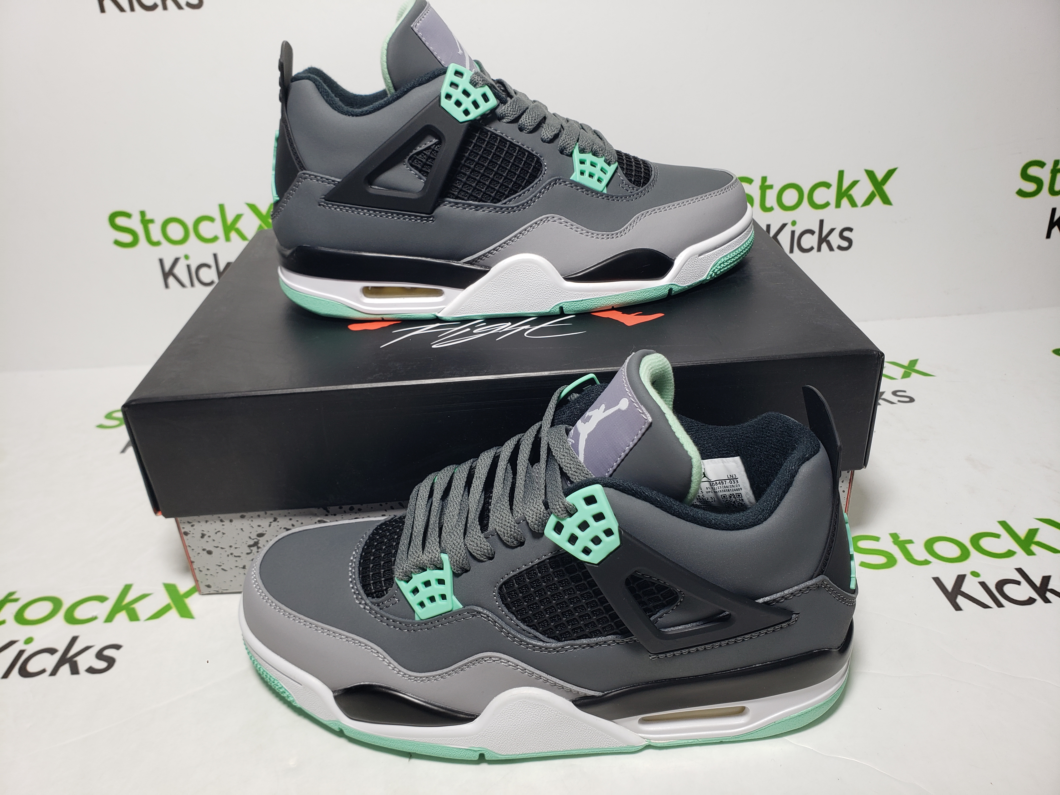 Pk God Batch Nike Air Jordan 4 Retro Green Glow 308497-033 review Stockxkicks VIP 04