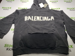 Balenciaga Tape Type Ripped Pocket Hoodie Oversized Black/Blue/Black Blue YZ 0400018953488 review Stockxkicks VIP 02