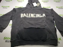 Balenciaga Tape Type Ripped Pocket Hoodie Oversized Black/Blue/Black Blue YZ 0400018953488 review Stockxkicks VIP 02