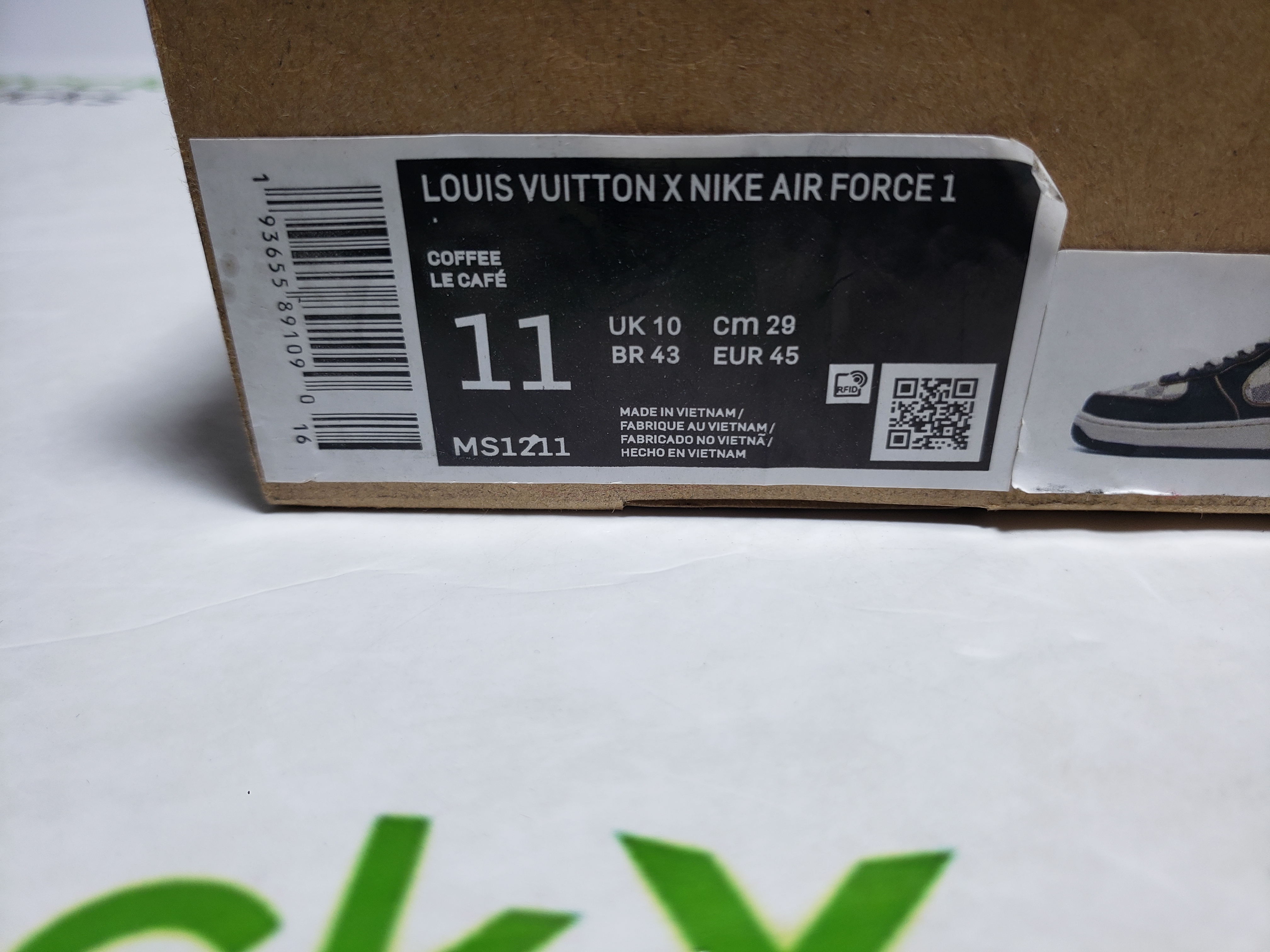 PK God Batch Nike Air Force 1 Low Louis Vuitton Monogram Brown Damier Azur (No special shoe box) review Stockxkicks VIP 00
