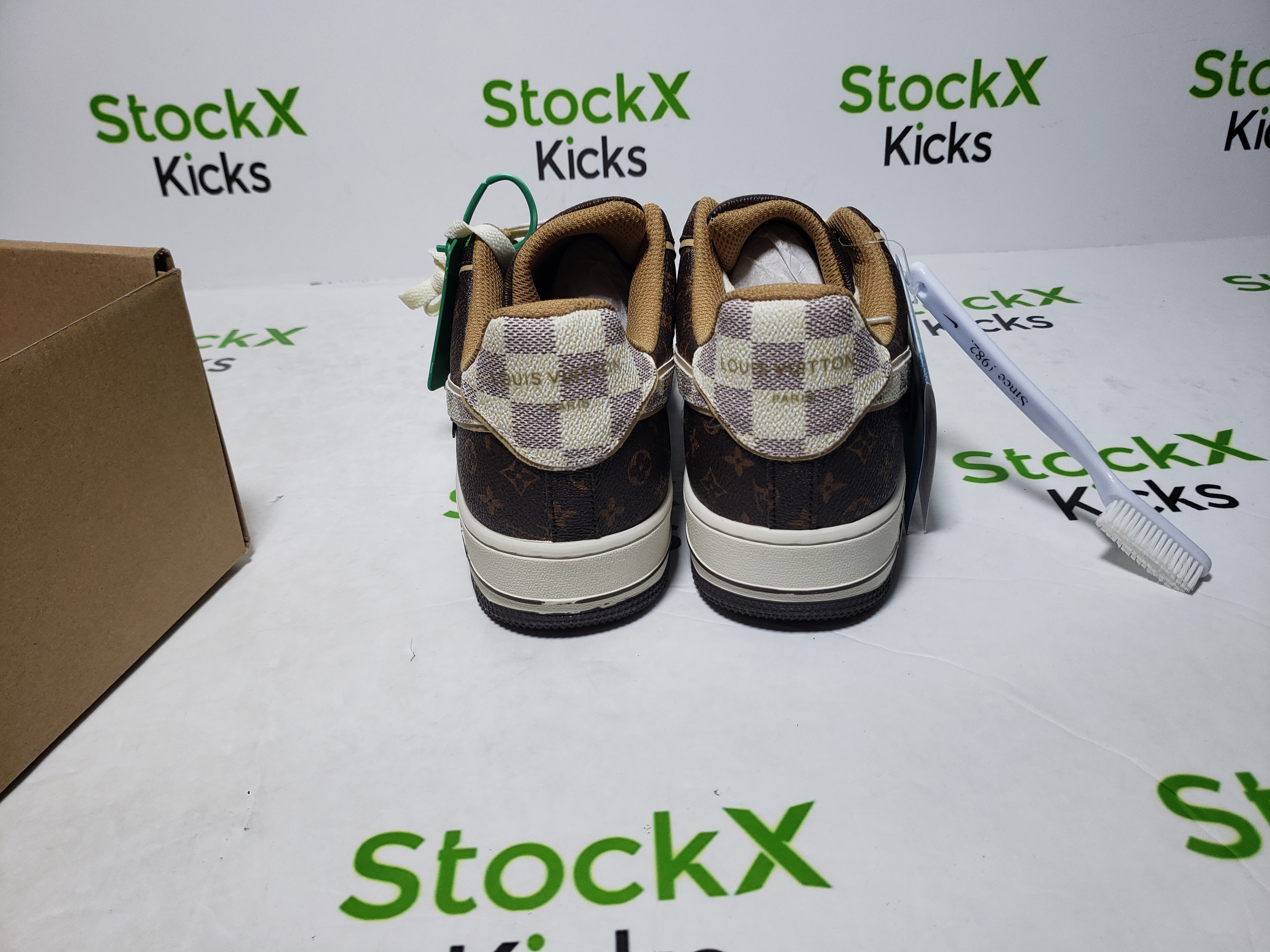 PK God Batch Nike Air Force 1 Low Louis Vuitton Monogram Brown Damier Azur (No special shoe box) review Stockxkicks VIP 01