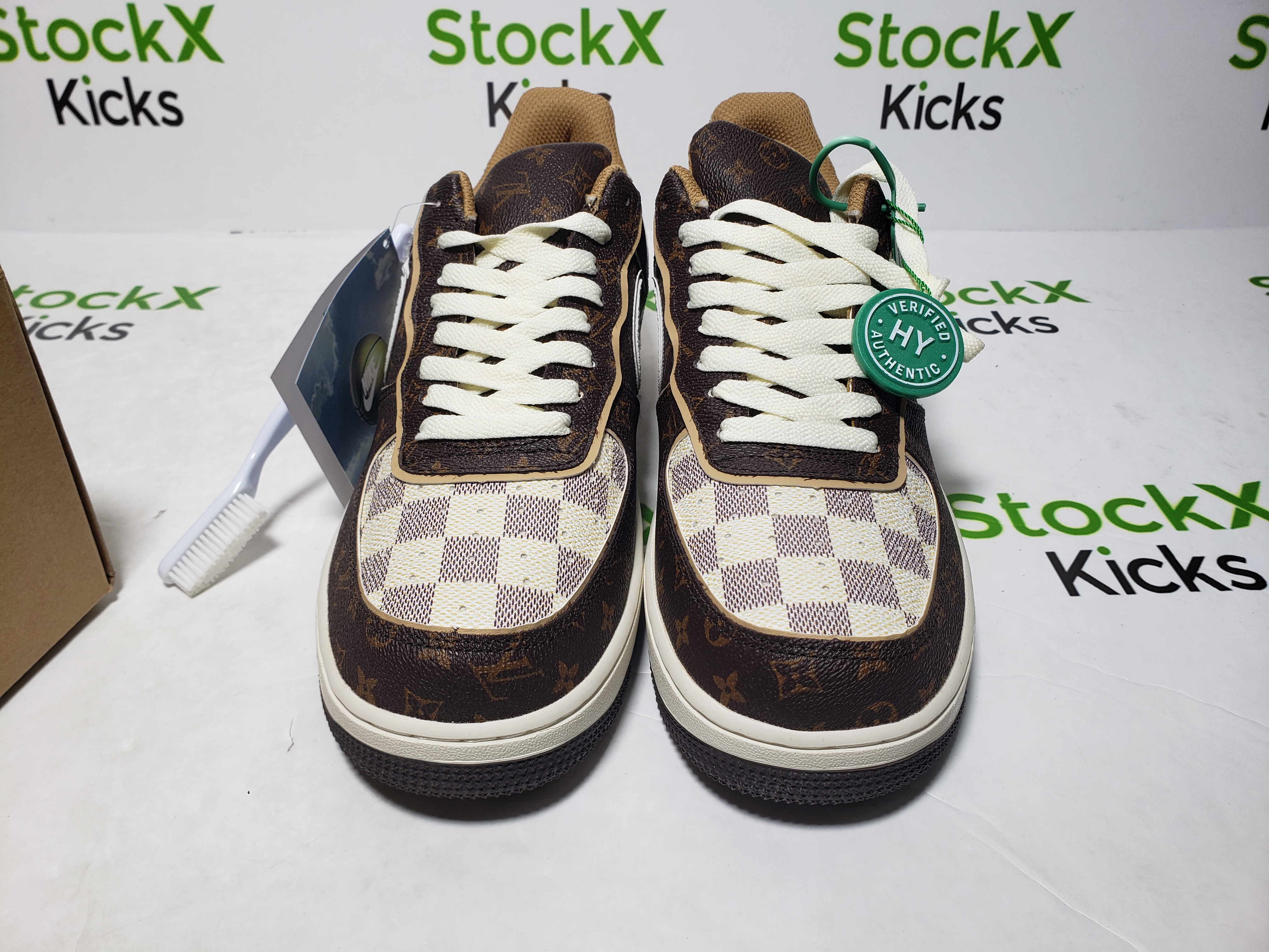 PK God Batch Nike Air Force 1 Low Louis Vuitton Monogram Brown Damier Azur (No special shoe box) review Stockxkicks VIP 02