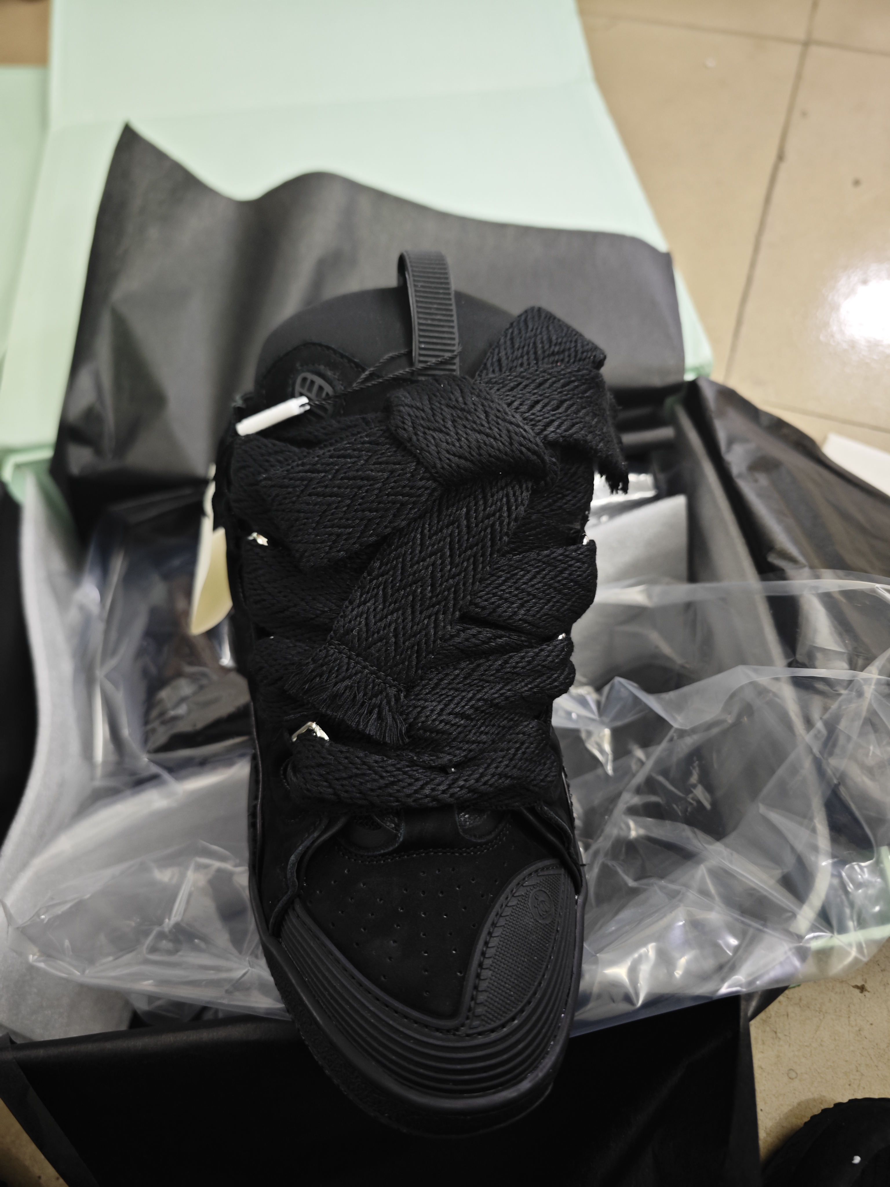 【Top PK God Batch】Lanvin Curb Sneaker Black review Mike 02