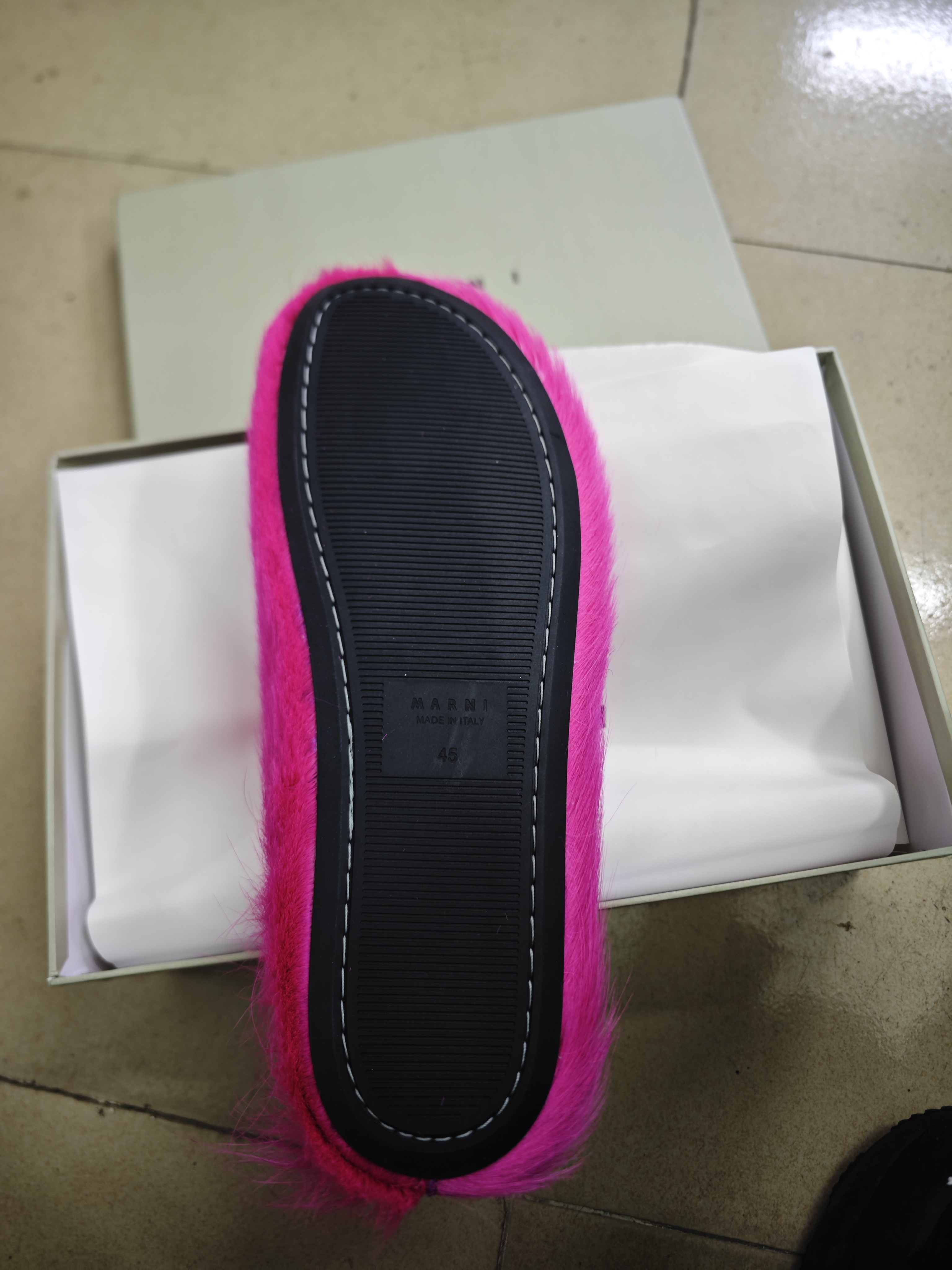 MARNI FUCHSIA Pink Fussbett Sabot Loafers Slide SBMR000600P412200C57 review Kang 01