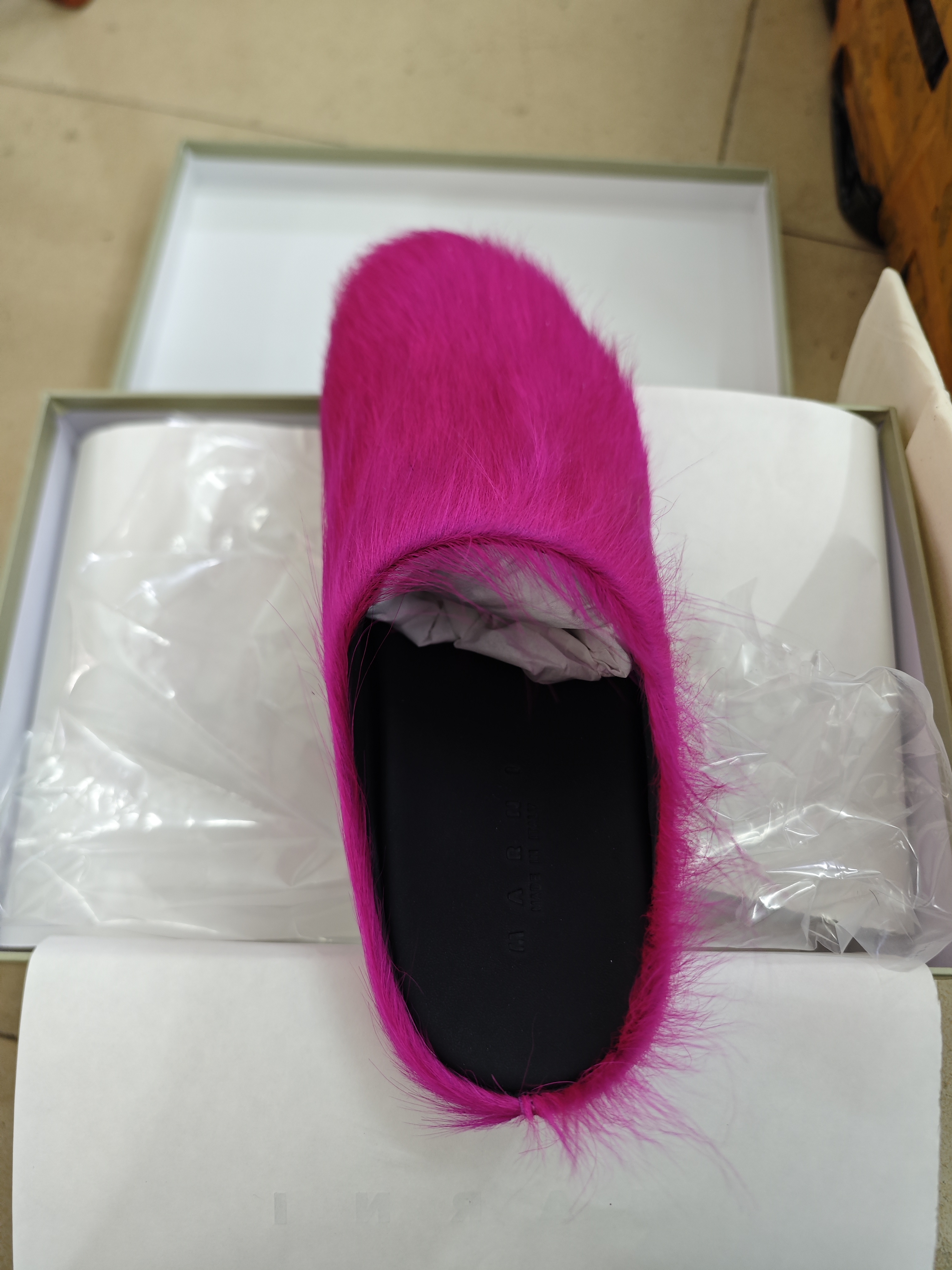 MARNI FUCHSIA Pink Fussbett Sabot Loafers Slide SBMR000600P412200C57 review Kathy 01