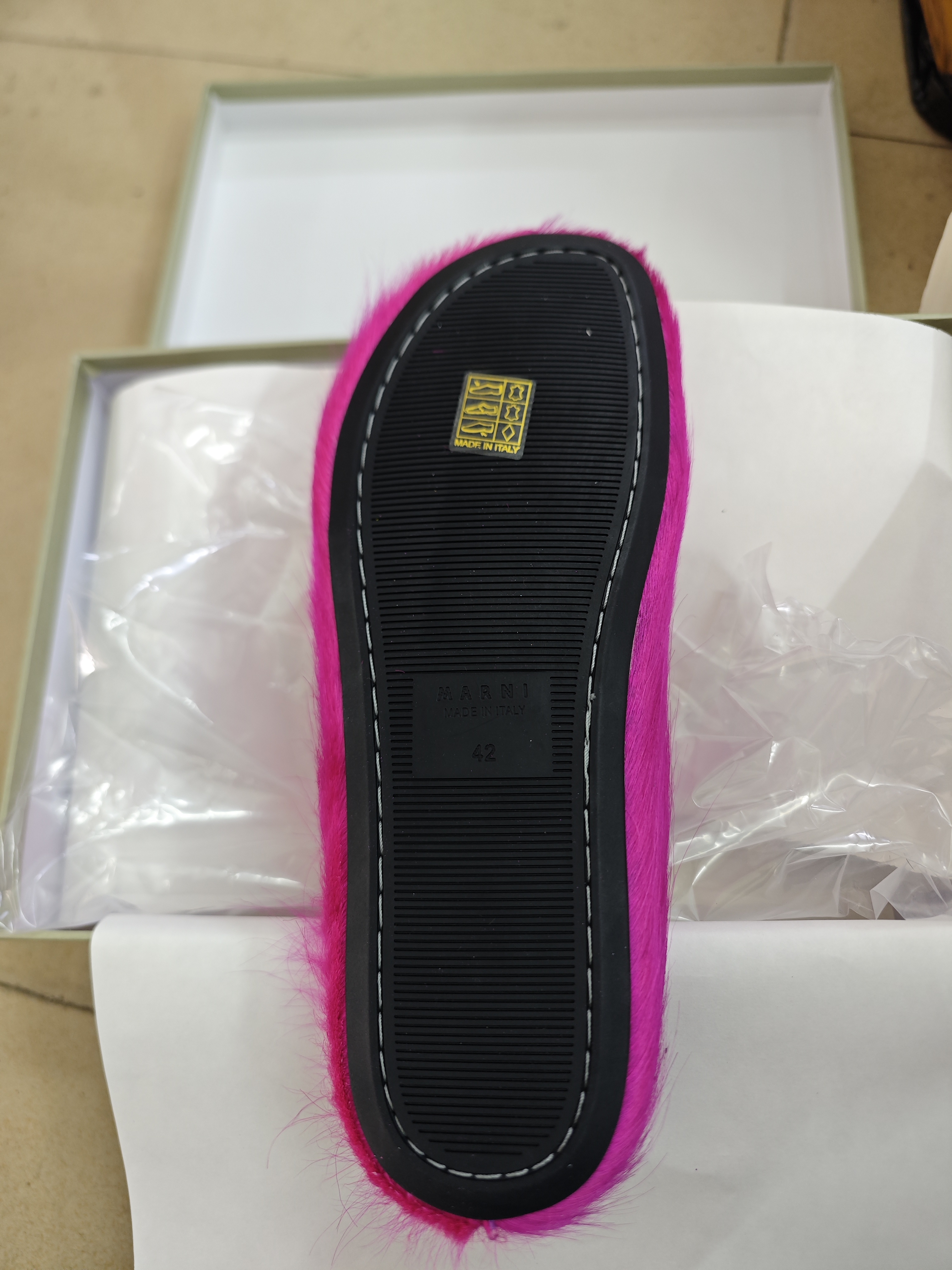 MARNI FUCHSIA Pink Fussbett Sabot Loafers Slide SBMR000600P412200C57 review Kathy 02