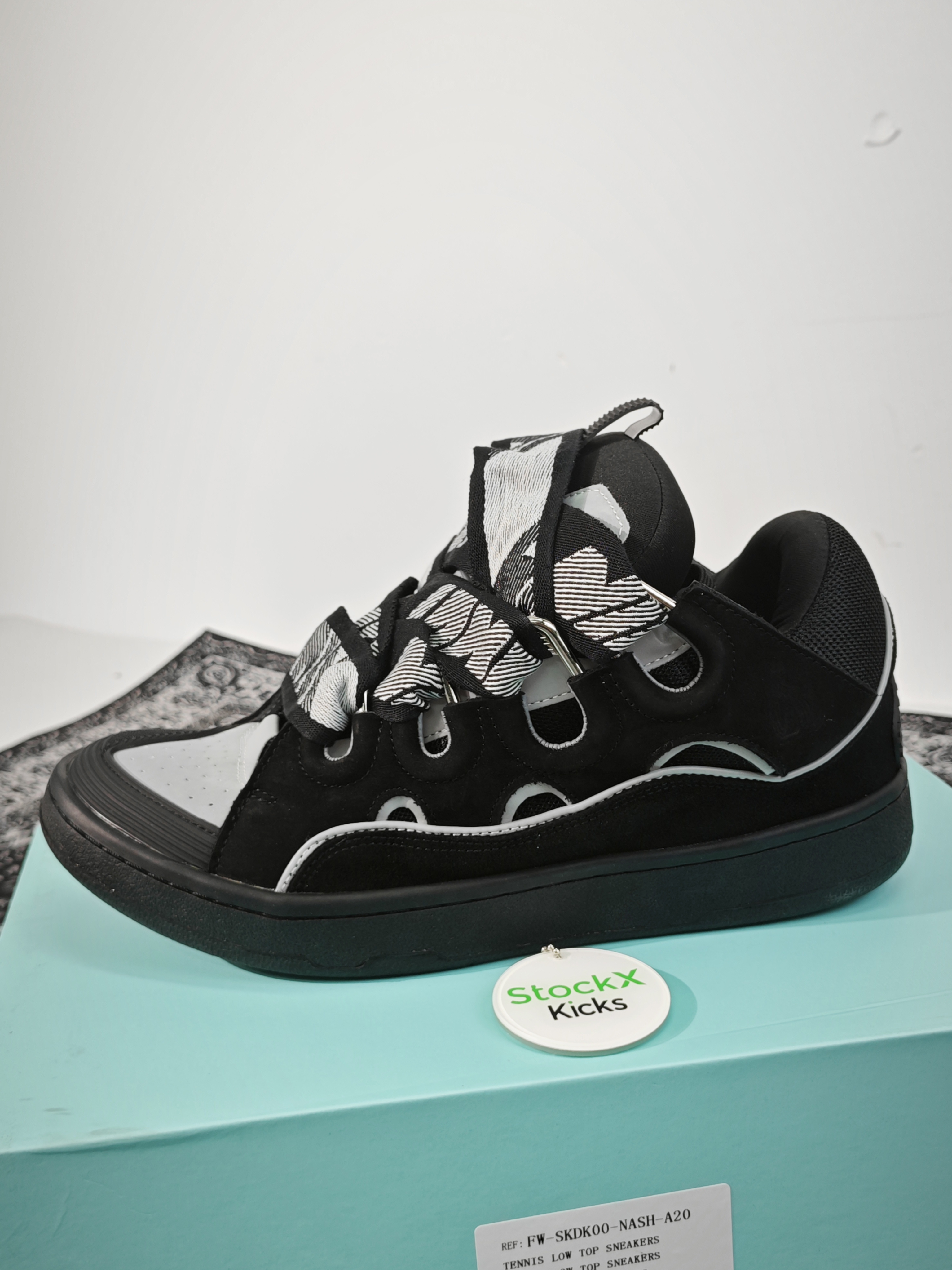 【Top PK God Batch】Lanvin Curb Sneaker Black Grey FM-SKRK11-REFL-P2210 review Stockxkicks 00