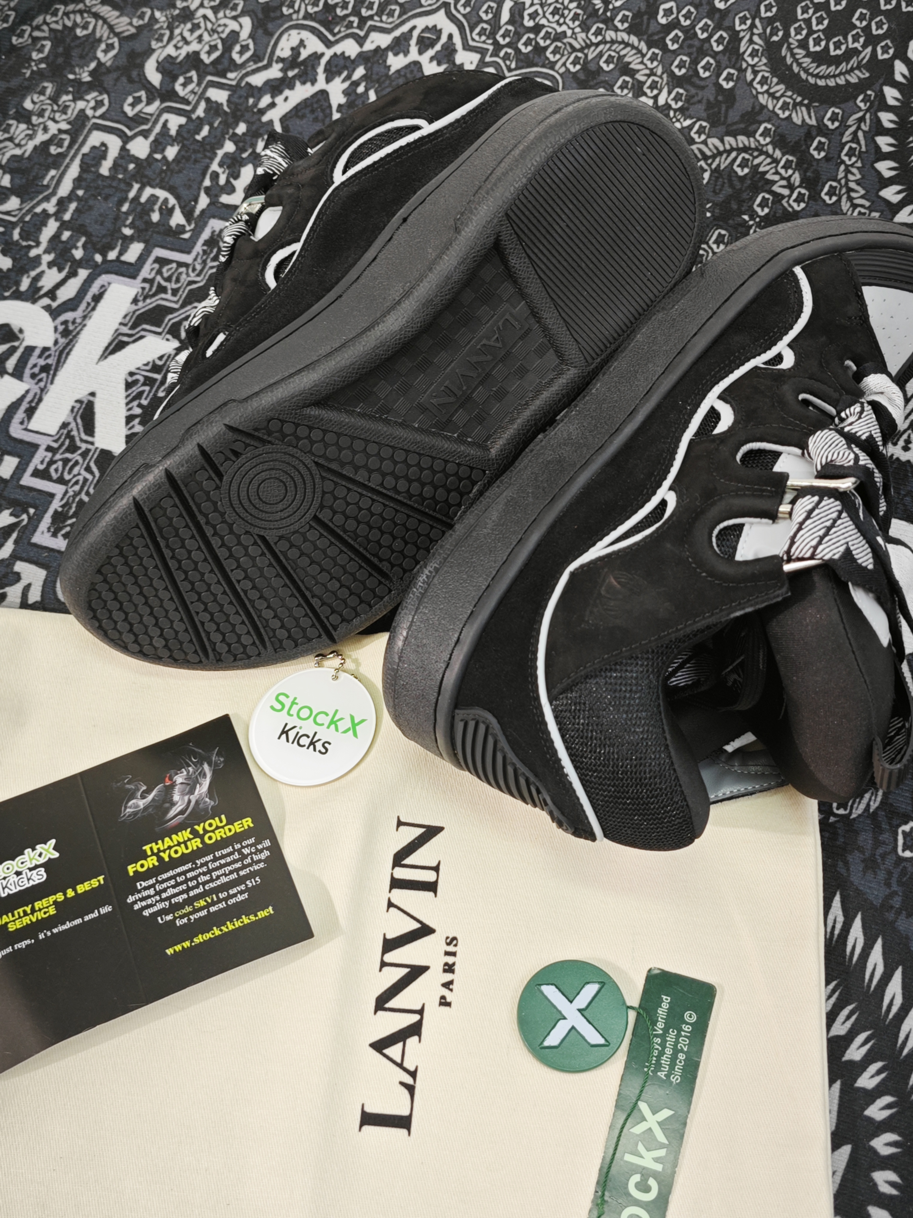 【Top PK God Batch】Lanvin Curb Sneaker Black Grey FM-SKRK11-REFL-P2210 review Stockxkicks 01