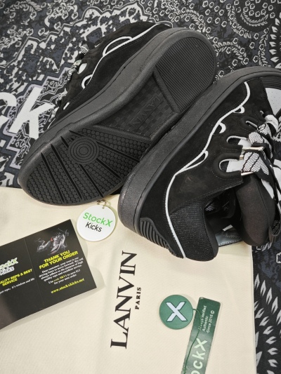 Lanvin Curb Sneaker Black Grey FM-SKRK11-REFL-P2210 review Stockxkicks 01