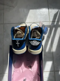 PK God Batch Air Jordan 1 Retro Low OG SP Fragment x Travis Scott DM7866-140 review Him 02
