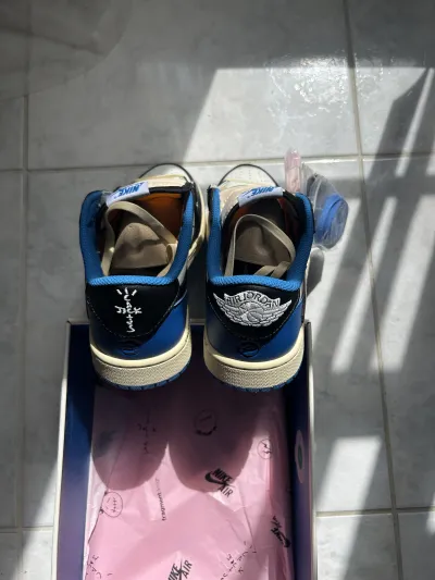 PK God Batch Air Jordan 1 Retro Low OG SP Fragment x Travis Scott DM7866-140 review Him 01