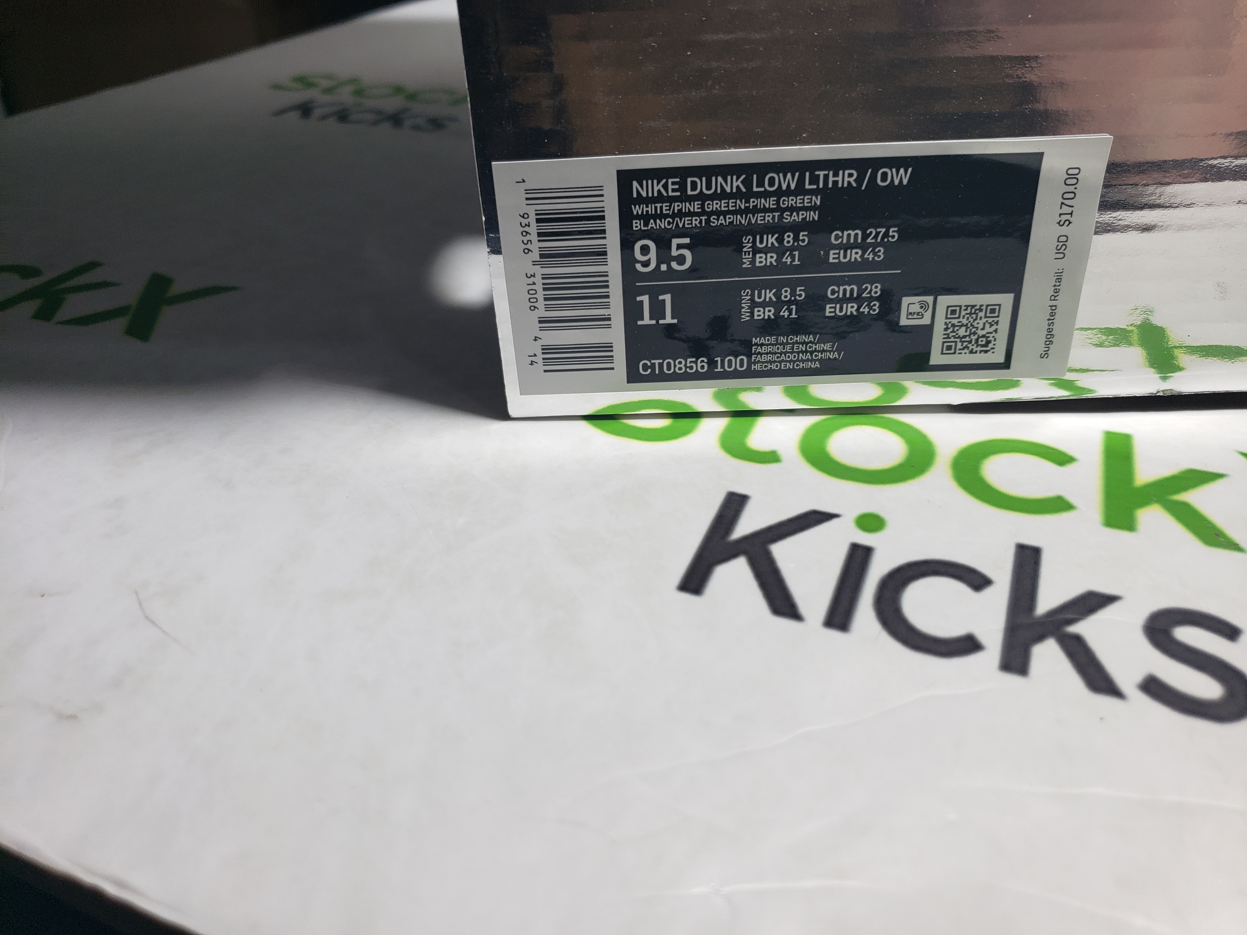 PK God Batch Nike Dunk Low Off-White Pine Green CT0856-100 review stockxkicksvip 00