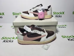 PK God Batch Air Jordan 1 Low Travis Scott Sail Shy Pink DM7866-106 review stockxkicksvip 05
