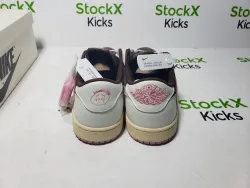 PK God Batch Air Jordan 1 Low Travis Scott Sail Shy Pink DM7866-106 review stockxkicksvip 03