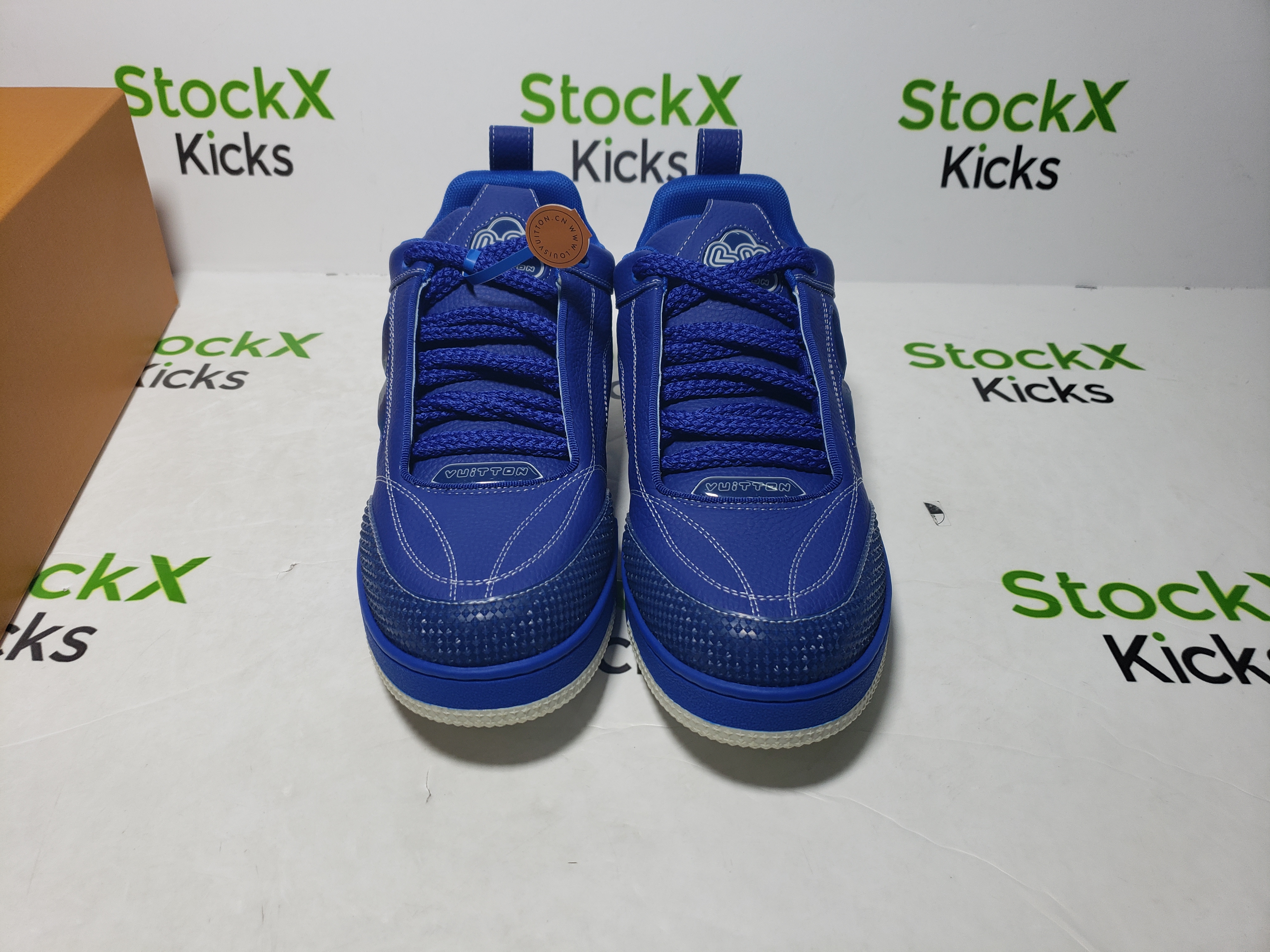 Louis Vuitton Skate Sneaker Blue Leather CK24060305 review stockxkicksvip 02