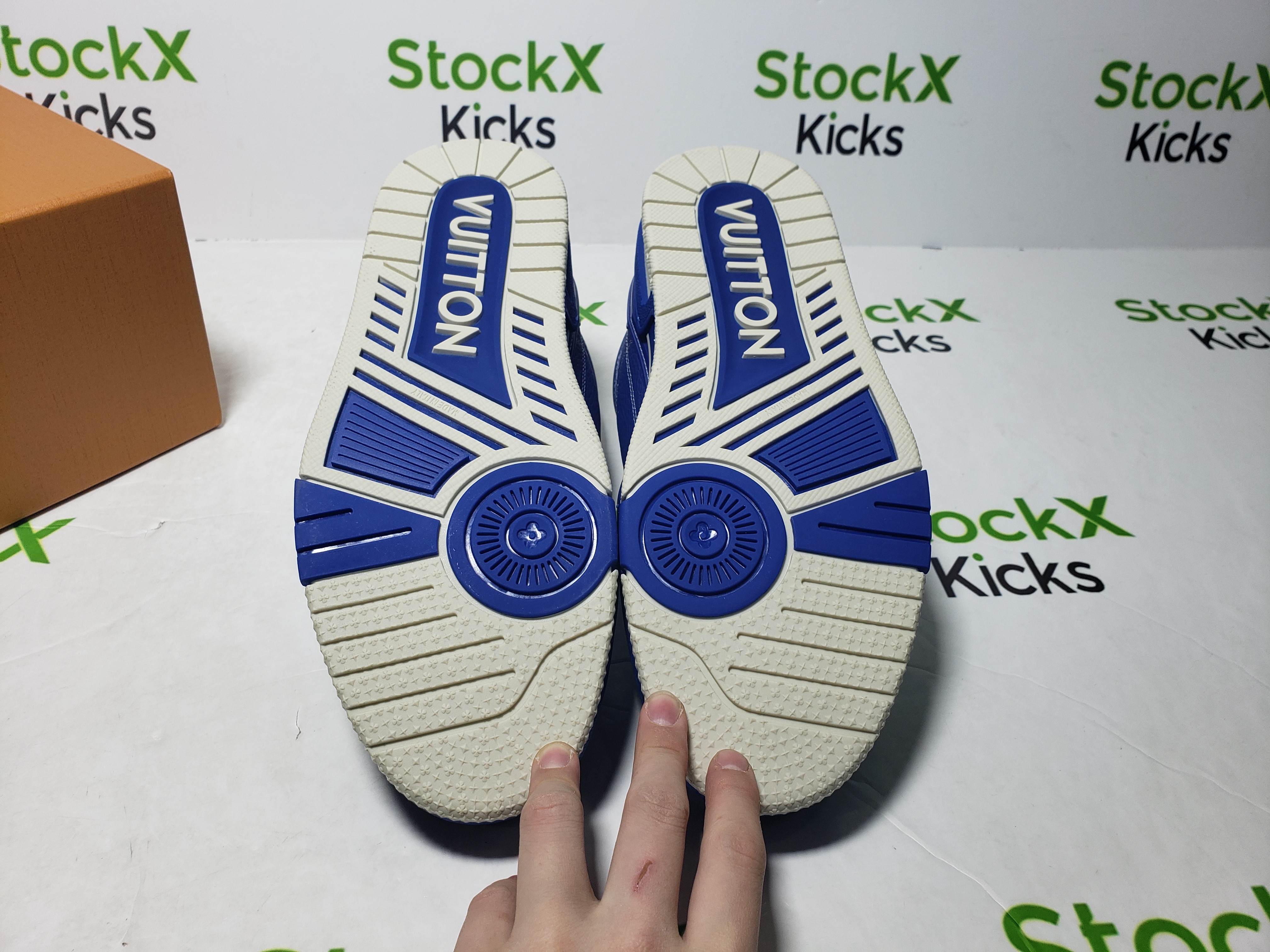 Louis Vuitton Skate Sneaker Blue Leather CK24060305 review stockxkicksvip 06