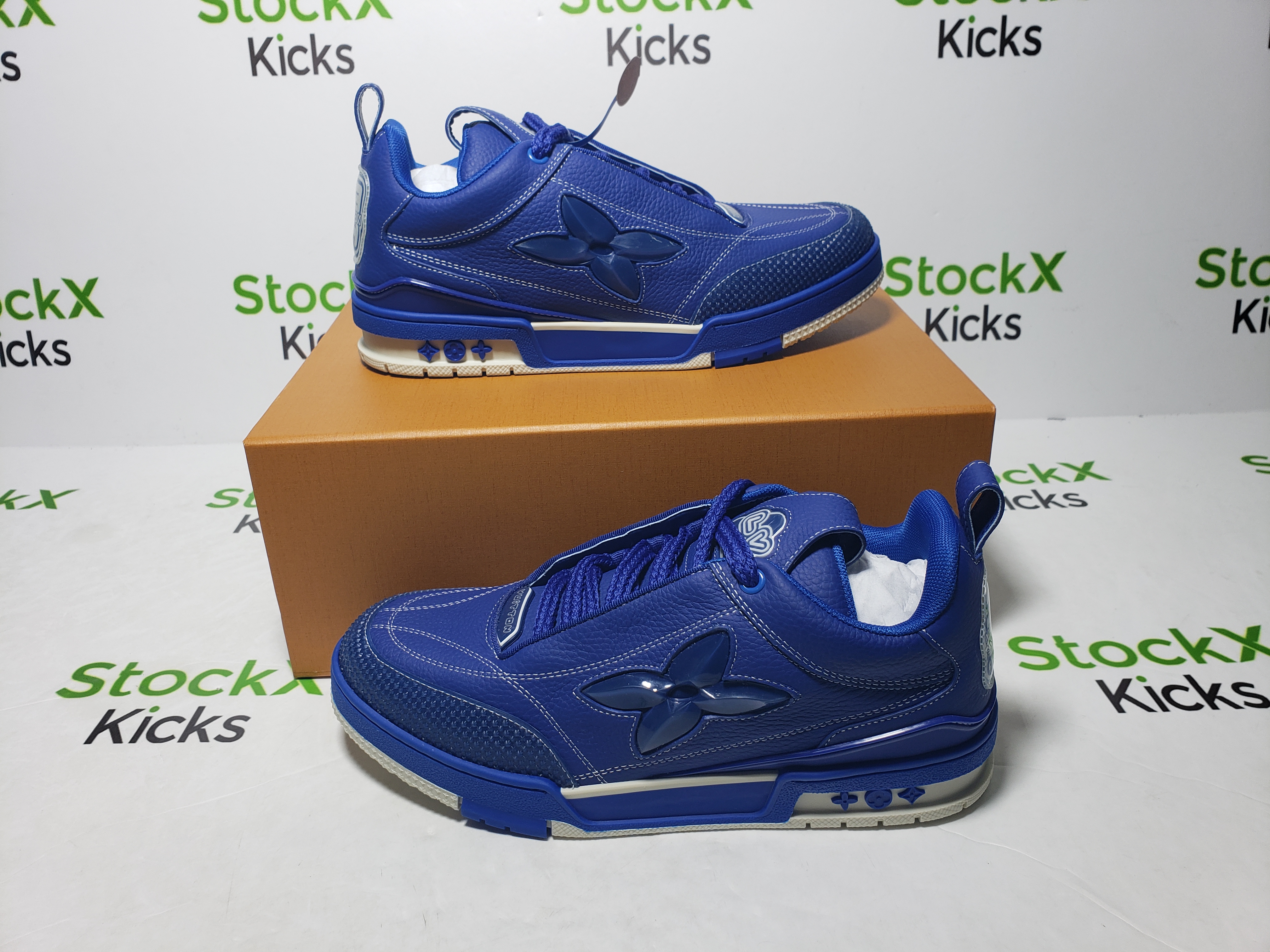 Louis Vuitton Skate Sneaker Blue Leather CK24060305 review stockxkicksvip 04