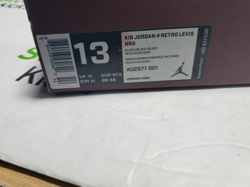 PK God Batch Air Jordan 4 Retro Levi's Black (Levi's Tag) A02571-001 review 
