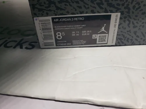 PK God Batch Air Jordan 3 RetroBlack Court Purple CT8532-050 review 