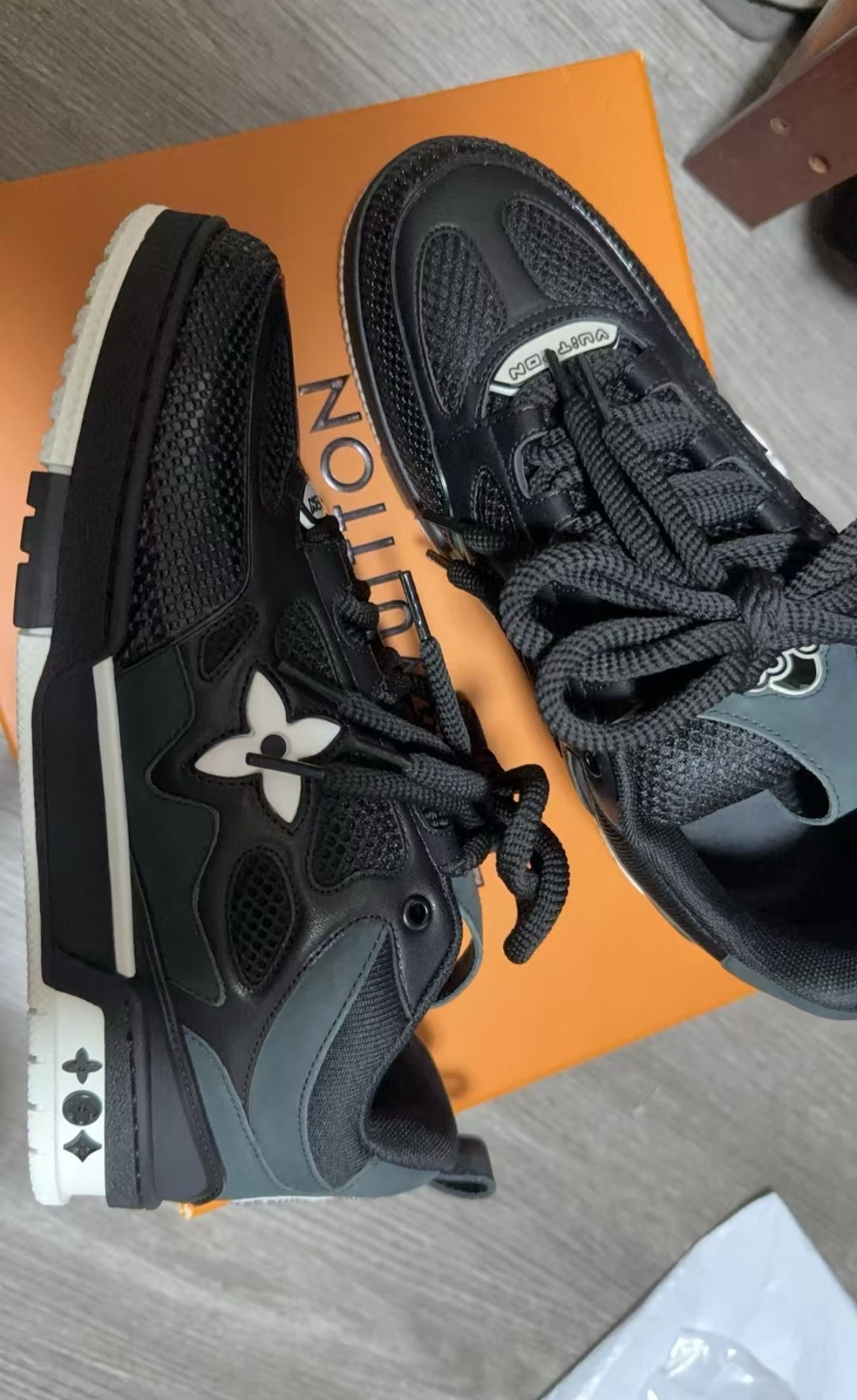 Louis Vuitton Skate Sneaker Leather lace up Fashionable Board Shoes Black 51BCOLRB review Justin Hawkins