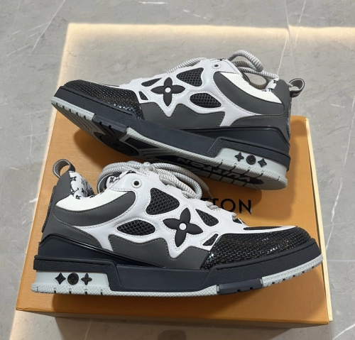 Louis Vuitton Skate Sneaker Black Grey 1AC52M review 