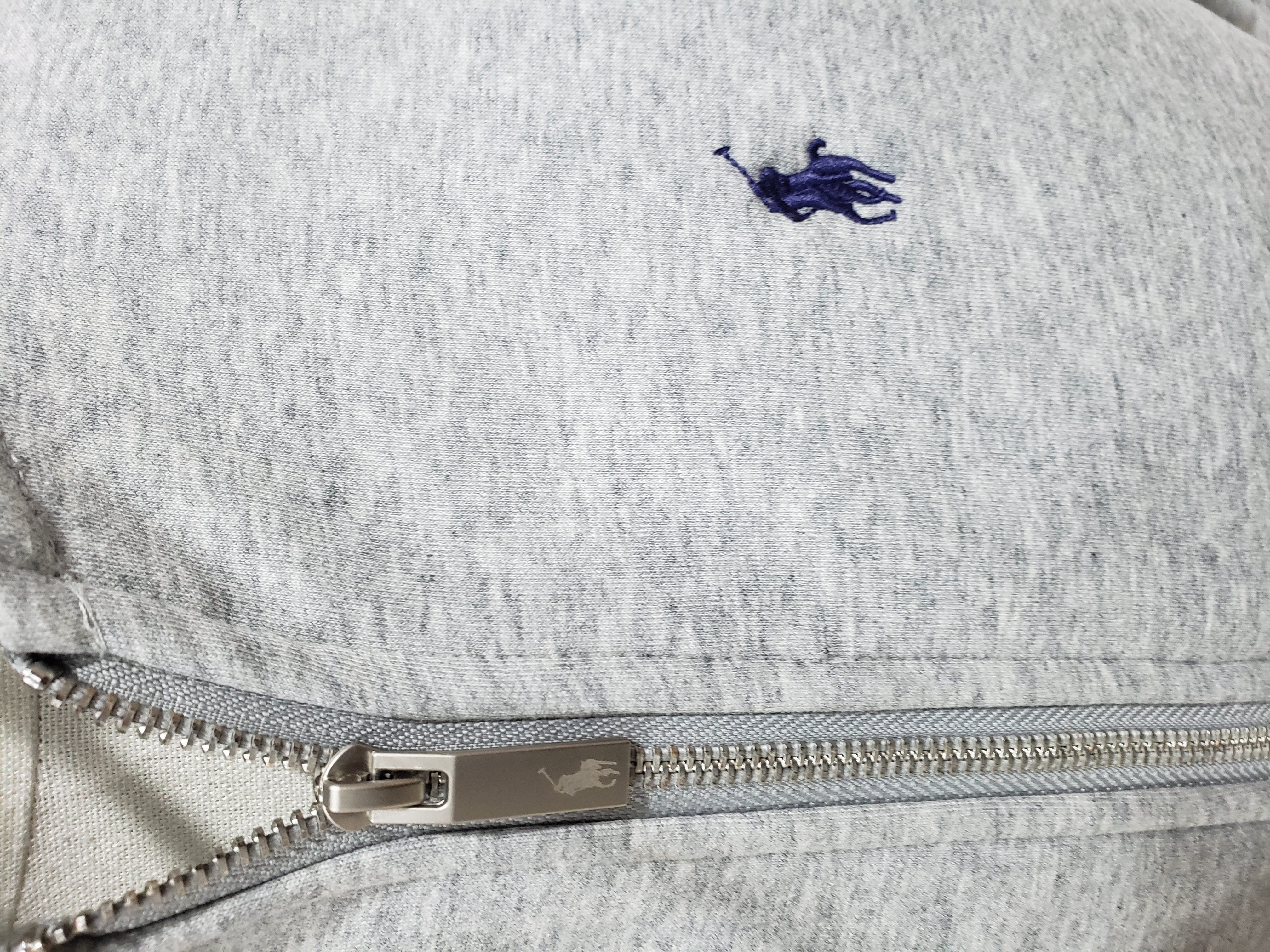 Polo Ralph Lauren Men's Double Knit Full-Zip Hoodie Sweatshirt Grey  review Stockxkicksvip 02