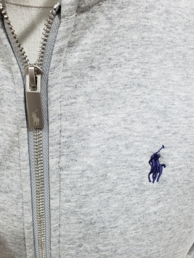 Polo Ralph Lauren Men's Double Knit Full-Zip Hoodie Sweatshirt Grey  review Stockxkicksvip 02