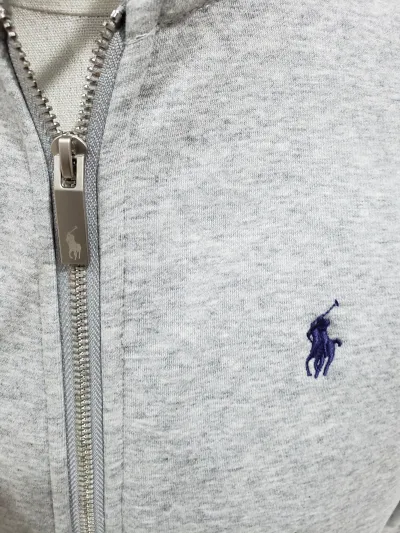 Polo Ralph Lauren Men's Double Knit Full-Zip Hoodie Sweatshirt Grey  review Stockxkicksvip 02