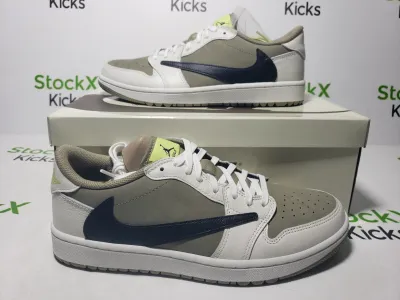 PK God Batch Air Jordan 1 Retro Low Golf Travis Scott Neutral Olive FZ3124-200 review Stockxkicksvip  05