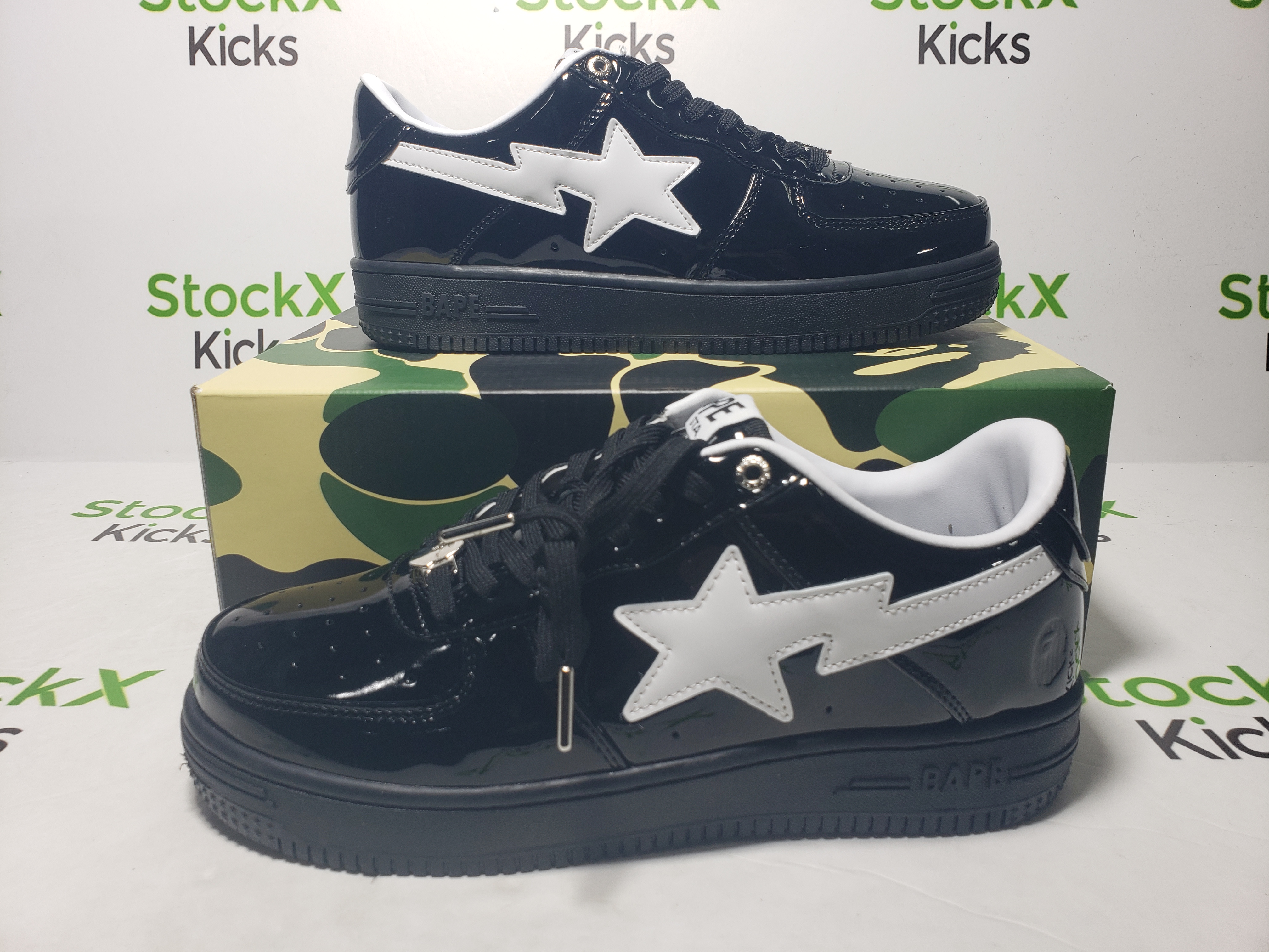 A Bathing Ape Bape Sta #2 Black Patent 0ZXSHW 291 302M review Stockxkicksvip 05